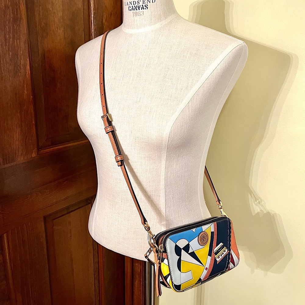 Tory Burch Printed Double Zip Crossbody